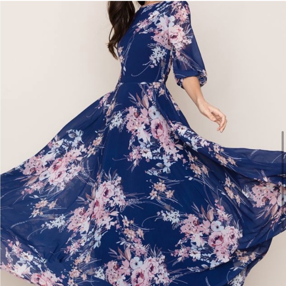 Yumi Kim Navy Woodstock Floral Maxi Dress